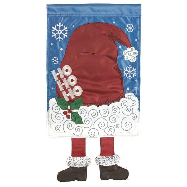 Recinto 13 x 18 in. Santa Hat Double Applique Garden Flag RE3458730